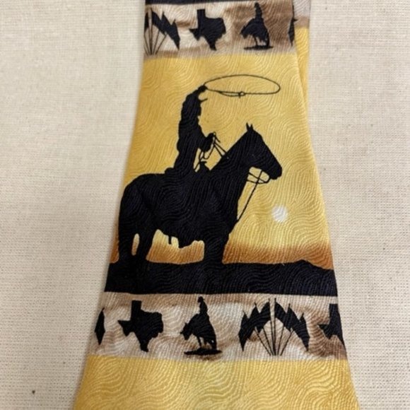 Yellowstone Cowboy Sunset Riders Ralph Martin Tru-West Rockmount Ranch Wear TIE - Picture 3 of 10